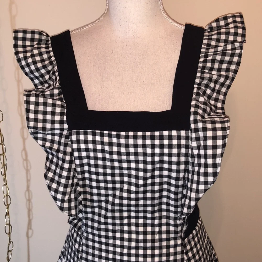 BCBGENERATION black and white ruffle cutout mini dress - Picture 4 of 9